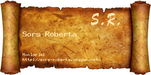 Sors Roberta névjegykártya